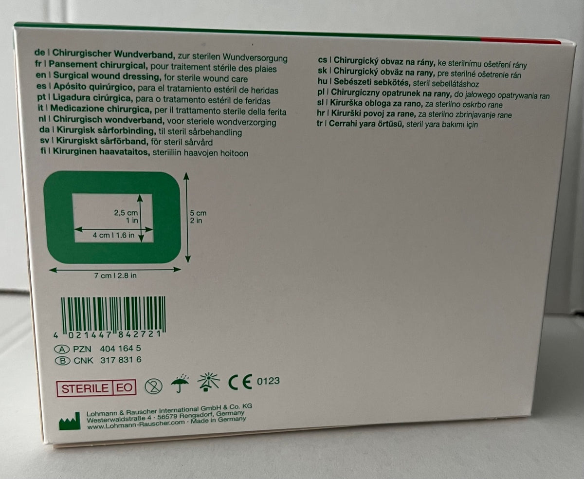 Curapor Wundverband steril 7 x 5 cm (100 Stück) - Lohmann & Rauscher REF 32912