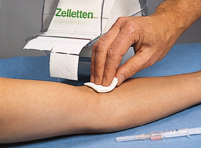 2 Rollen á 500 Pads Zelletten Zellstofftupfer (1.000 Stück / 5 x 4 cm) - Lohmann & Rauscher REF 13356