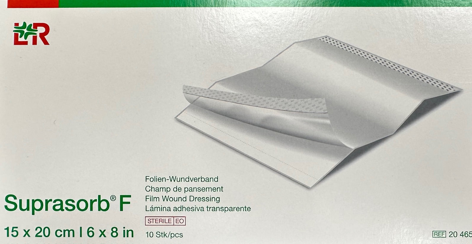 Suprasorb F Folienverband 15 cm x 20 cm Wundverband (10 Stück) - Lohmann & Rauscher REF 20465