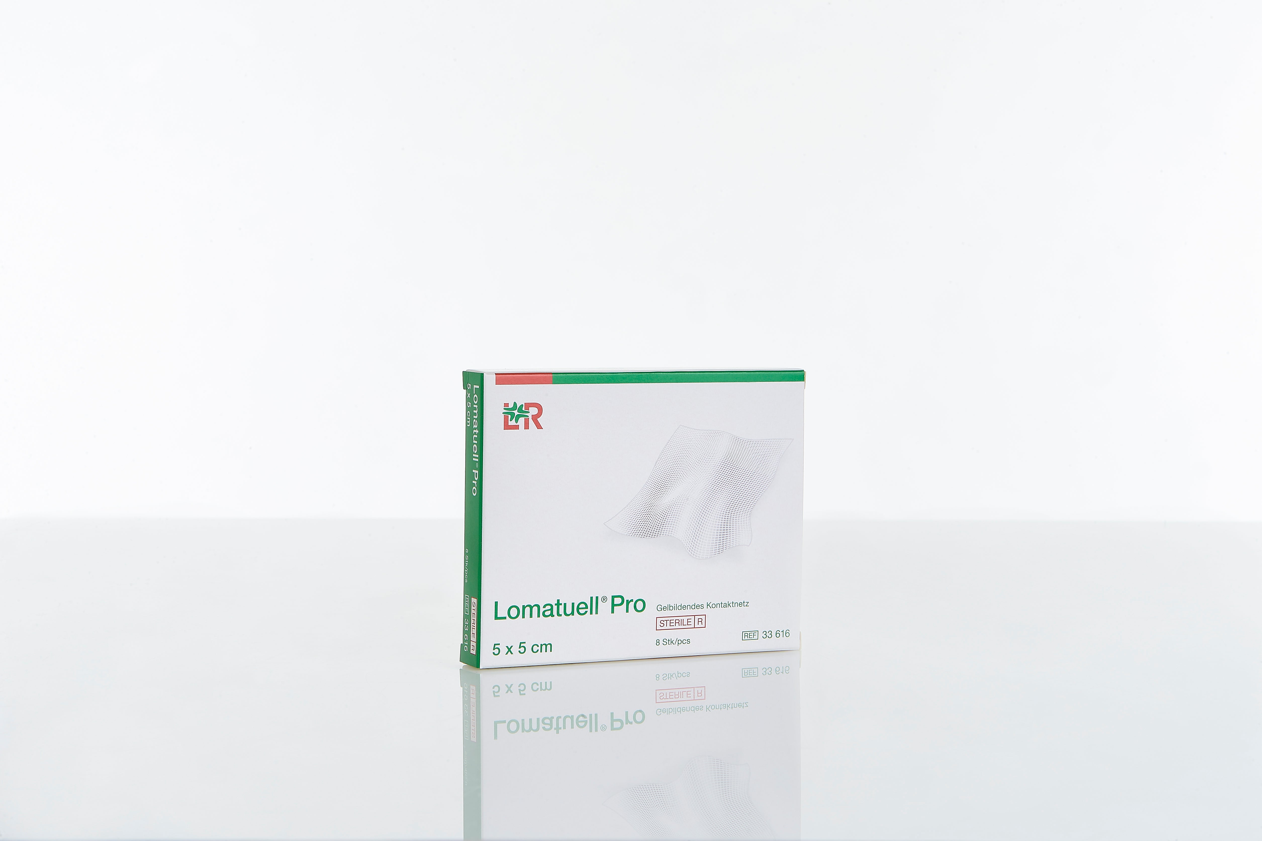 Lomatuell Pro 5 x 5 cm Gittertüll (8 Stück / sterile) - Lohmann & Rauscher REF 33616