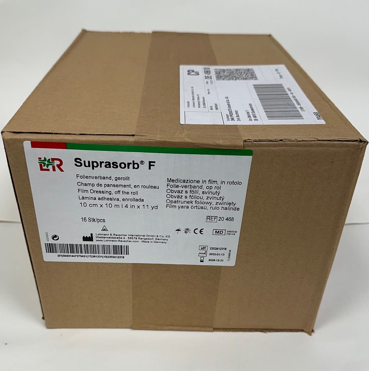 Suprasorb F Folienverband 10 cm x 10 m Wundverband (16 Stück) - Lohmann & Rauscher REF 20468