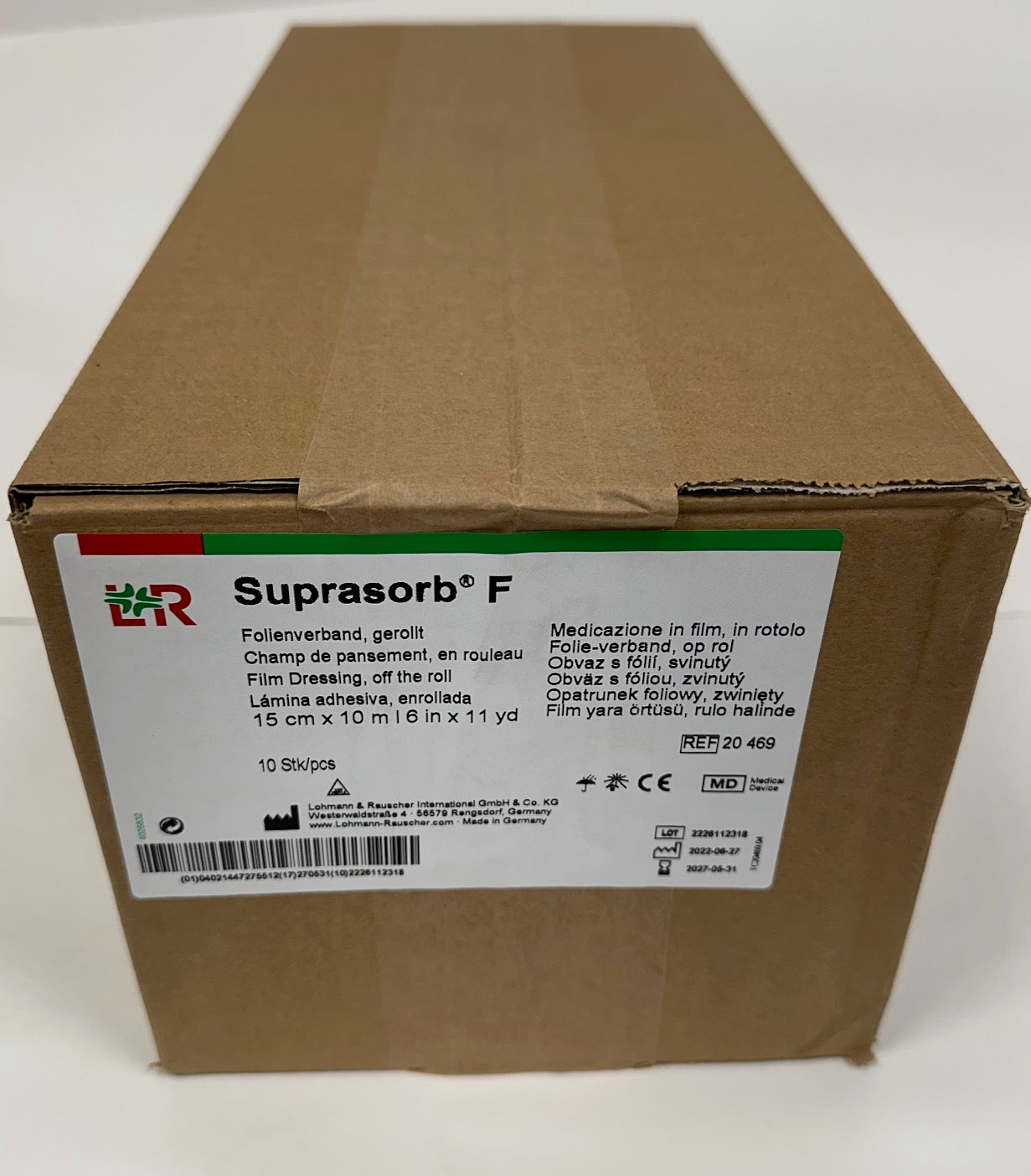 Suprasorb F Folienverband 15 cm x 10 m Wundverband (10 Stück) - Lohmann & Rauscher REF 20469