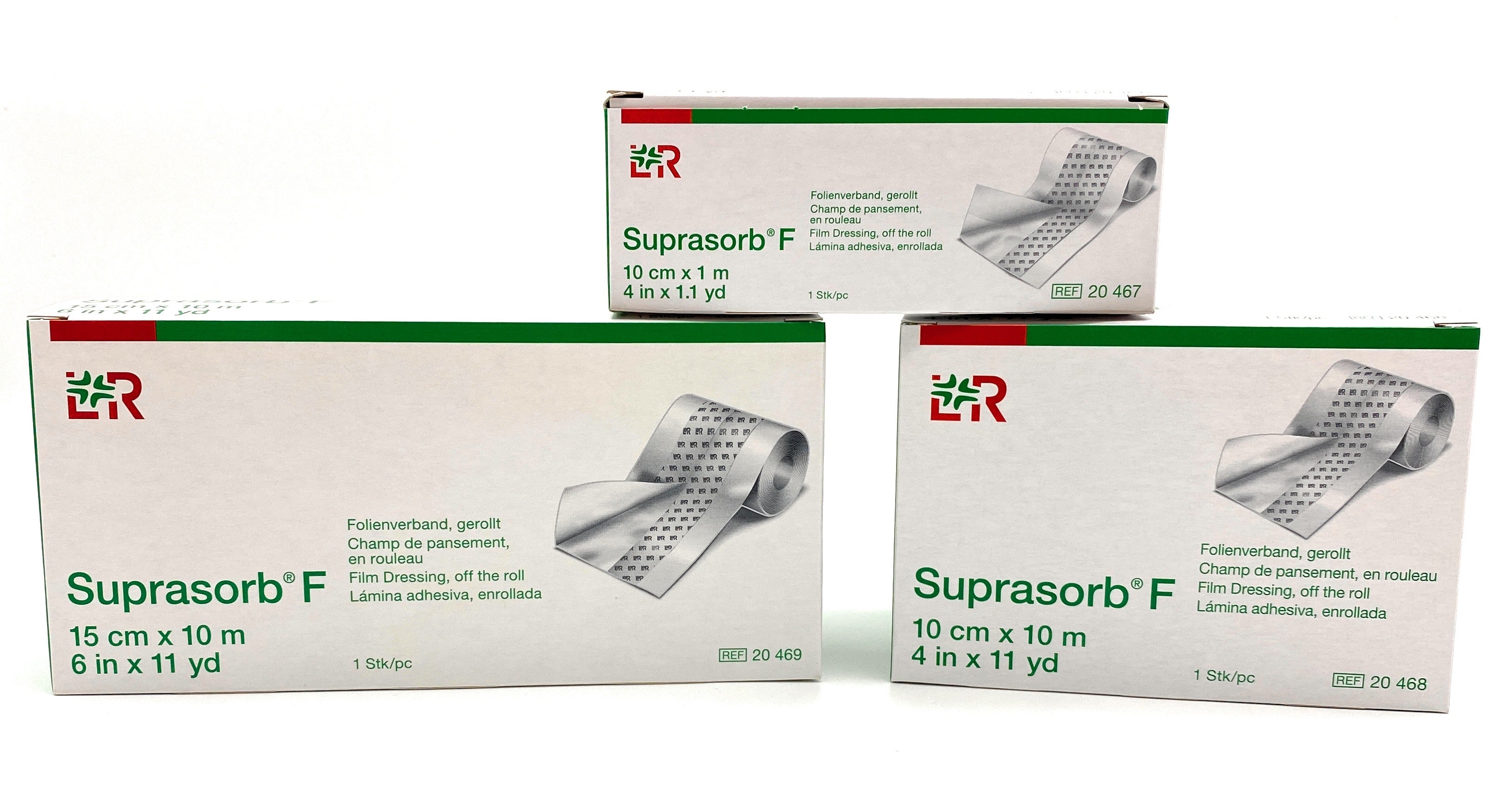 Suprasorb F Folienverband Kombiset | 15cmx10m + 10cmx10m + 10cmx1m